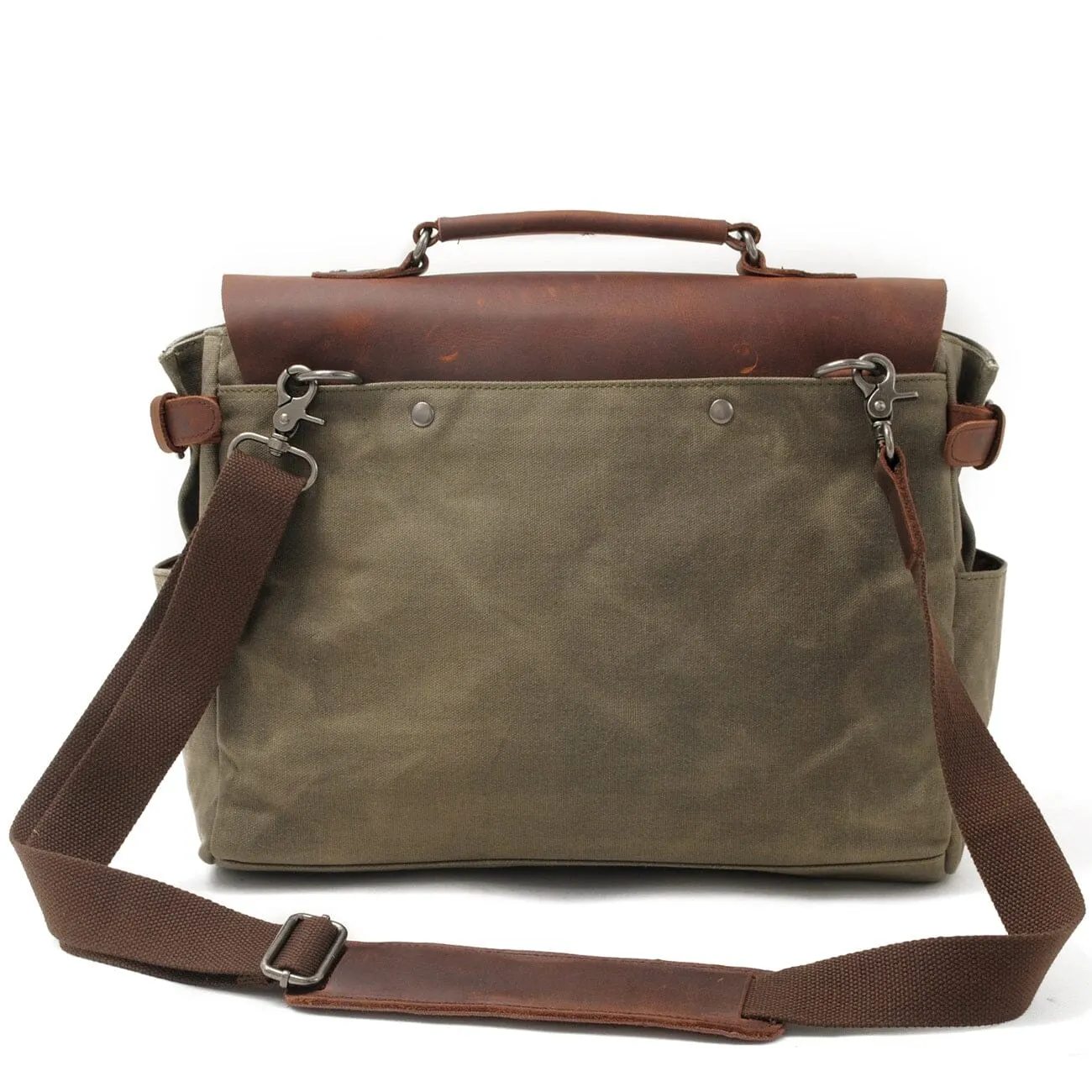 Canvas Crossbody Messenger Bag Handcrafted
