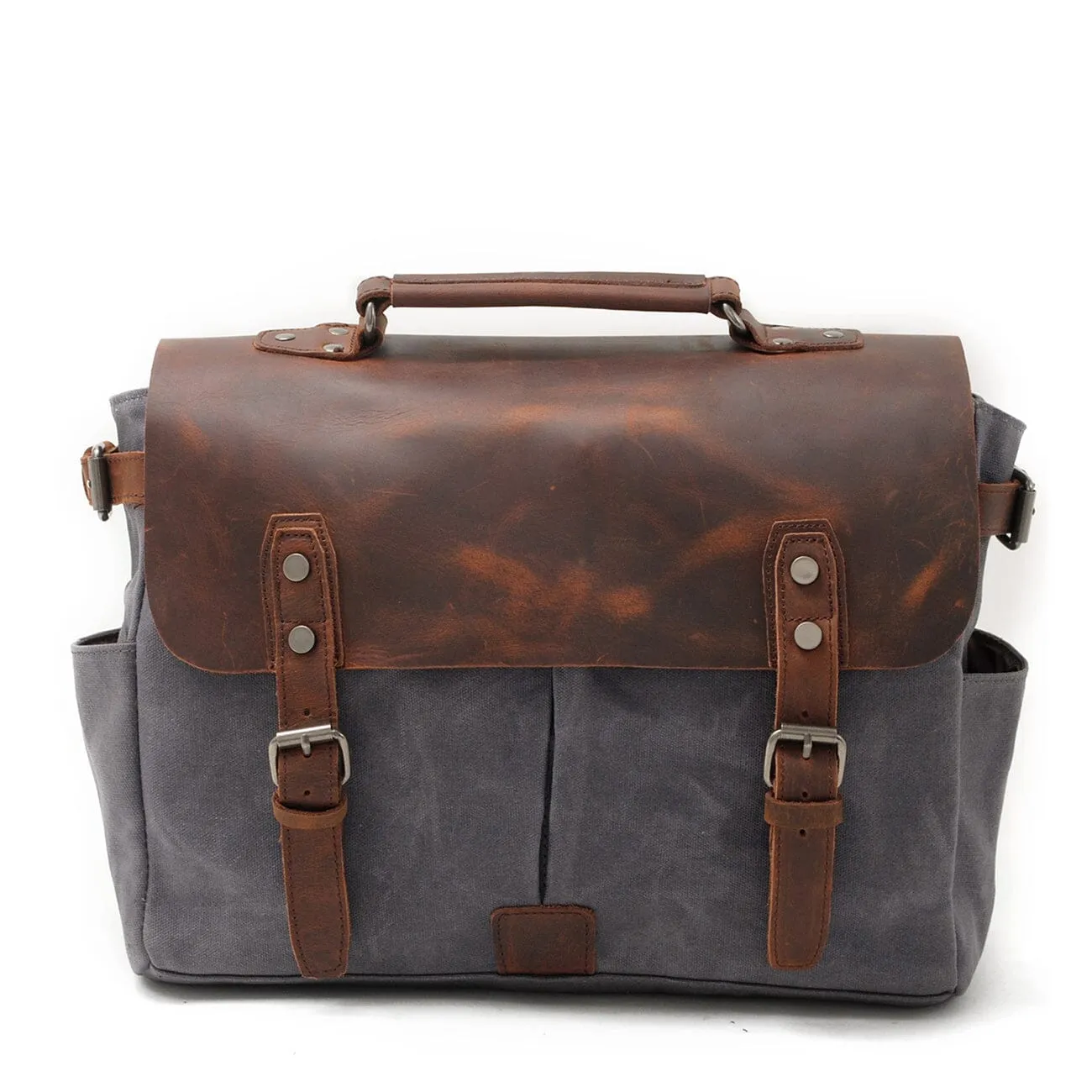 Canvas Crossbody Messenger Bag Handcrafted