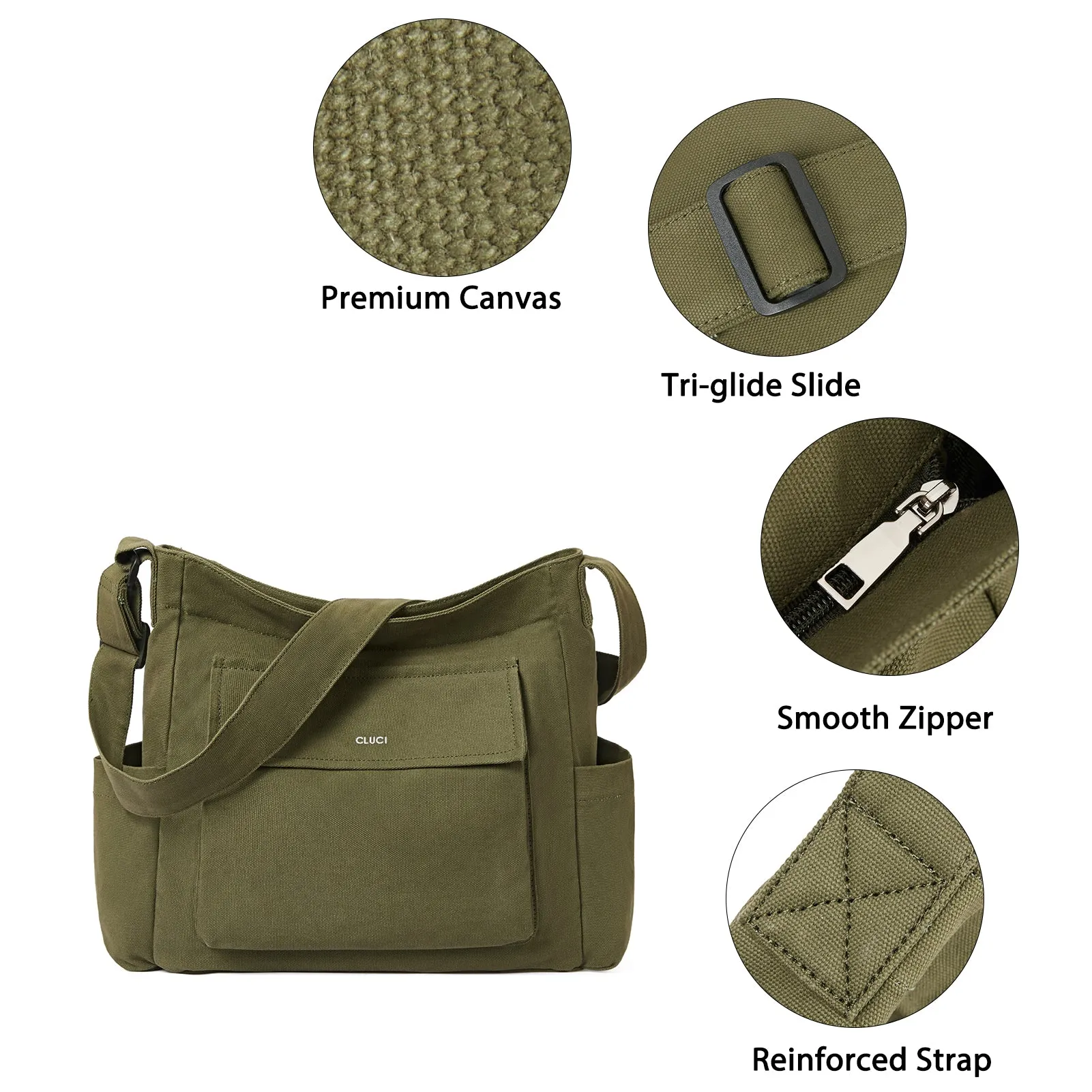 Canvas Messenger Bag Large Hobo Crossbody Bag Tote Bag for Women and Men hippie bag side bag satchel bags Shoulder bags