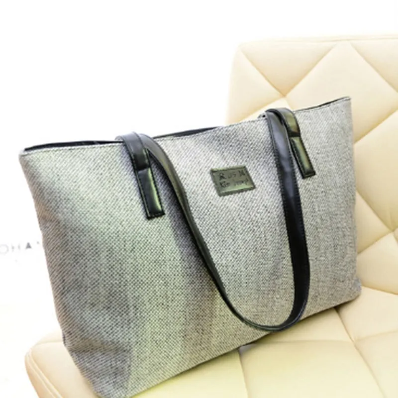 Canvas Tote Bag Fashion Women's Handbags Travel Big Bag Ladies Shoulder Bags Black Shopping Bag Large Capacity Designer Luxury