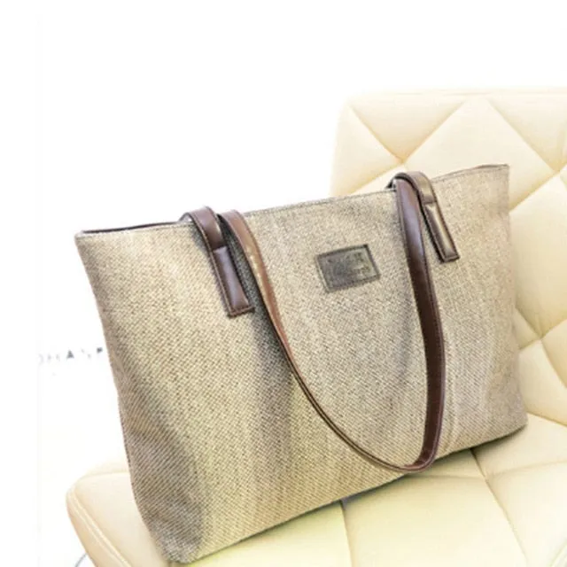 Canvas Tote Bag Fashion Women's Handbags Travel Big Bag Ladies Shoulder Bags Black Shopping Bag Large Capacity Designer Luxury