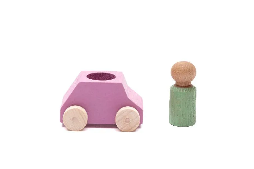 Car Mint with Pink Figure