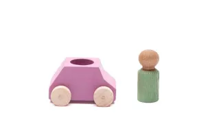 Car Mint with Pink Figure