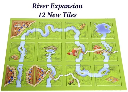 Carcassonne Game (New Edition)_ for 2 to 5 Players _ Includes River Expansion & The Abbot Expansion  by Z-Man Games