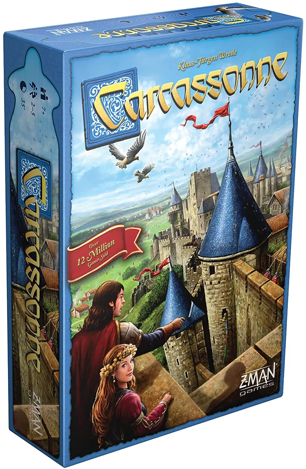 Carcassonne Game (New Edition)_ for 2 to 5 Players _ Includes River Expansion & The Abbot Expansion  by Z-Man Games