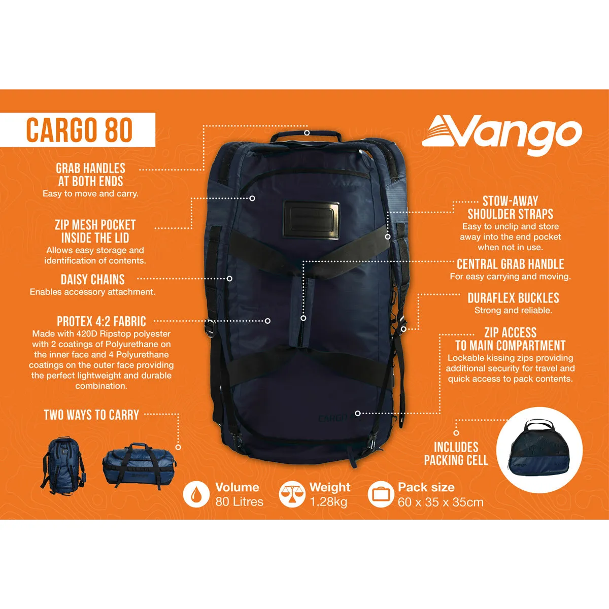 Cargo 80L Duffel Moonlit