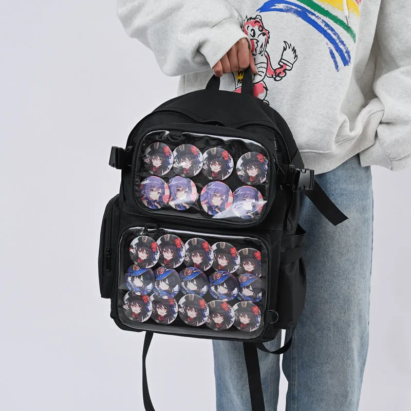Cartoon Transparent Large Capacity Trendy Detachable Backpacks