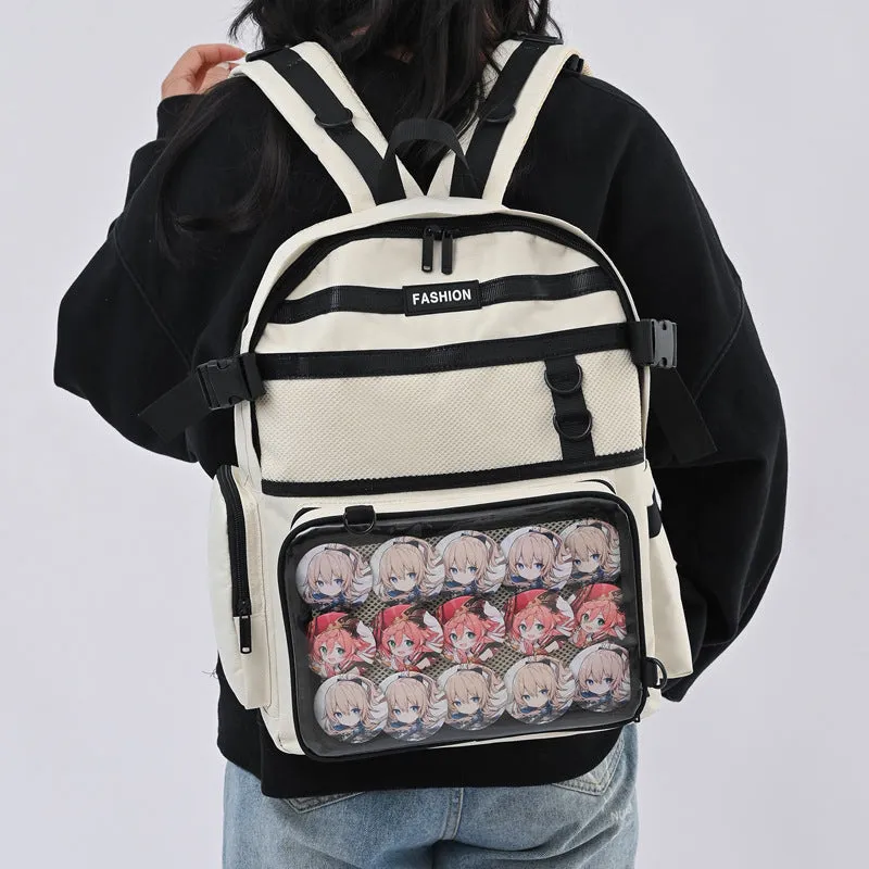 Cartoon Transparent Large Capacity Trendy Detachable Backpacks