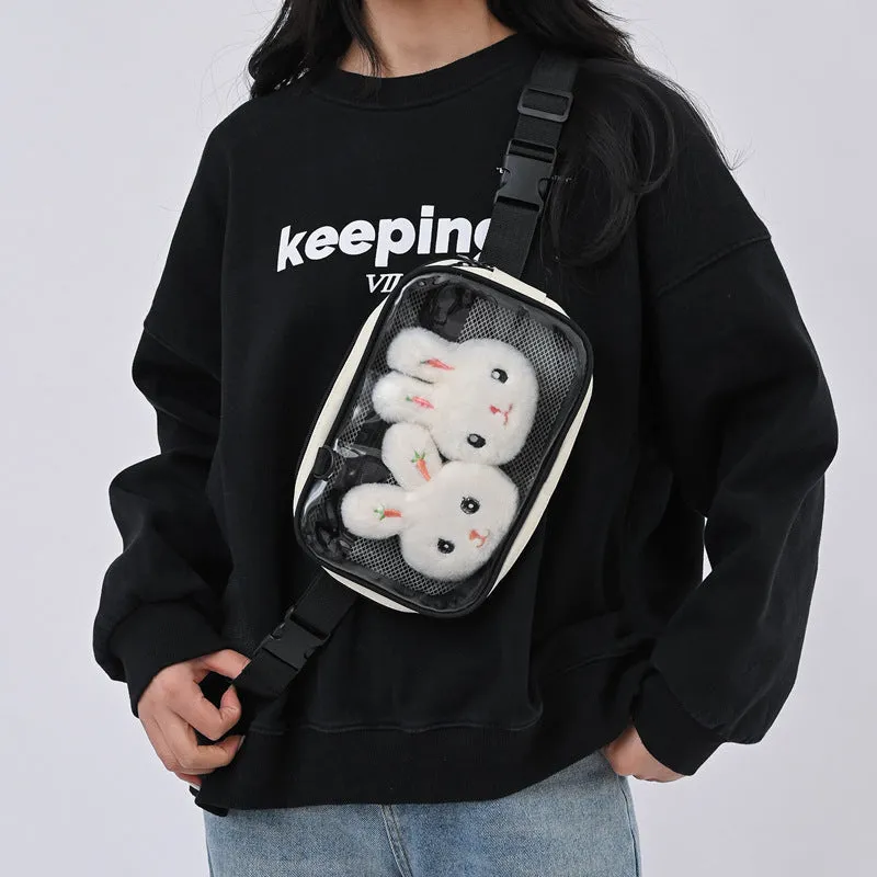 Cartoon Transparent Large Capacity Trendy Detachable Backpacks