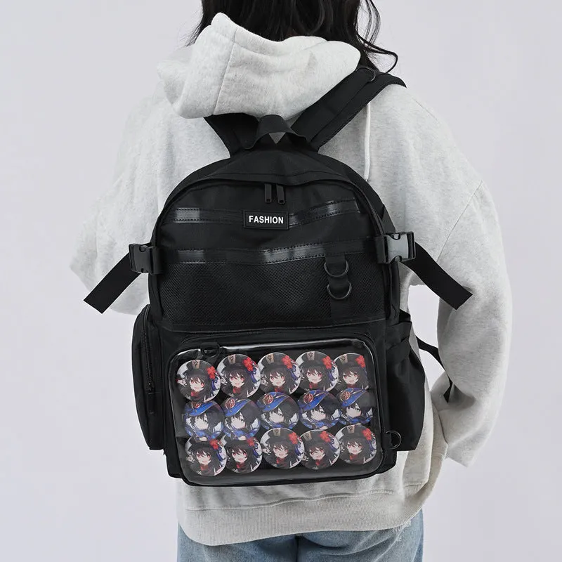 Cartoon Transparent Large Capacity Trendy Detachable Backpacks