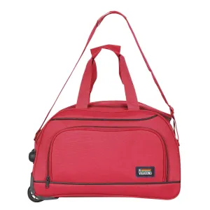 CASTOR Red Duffel wheeler Trolly 55 cms travel bag