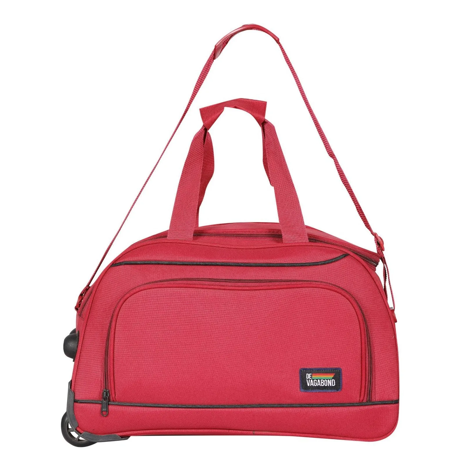 CASTOR Red Duffel wheeler Trolly 55 cms travel bag