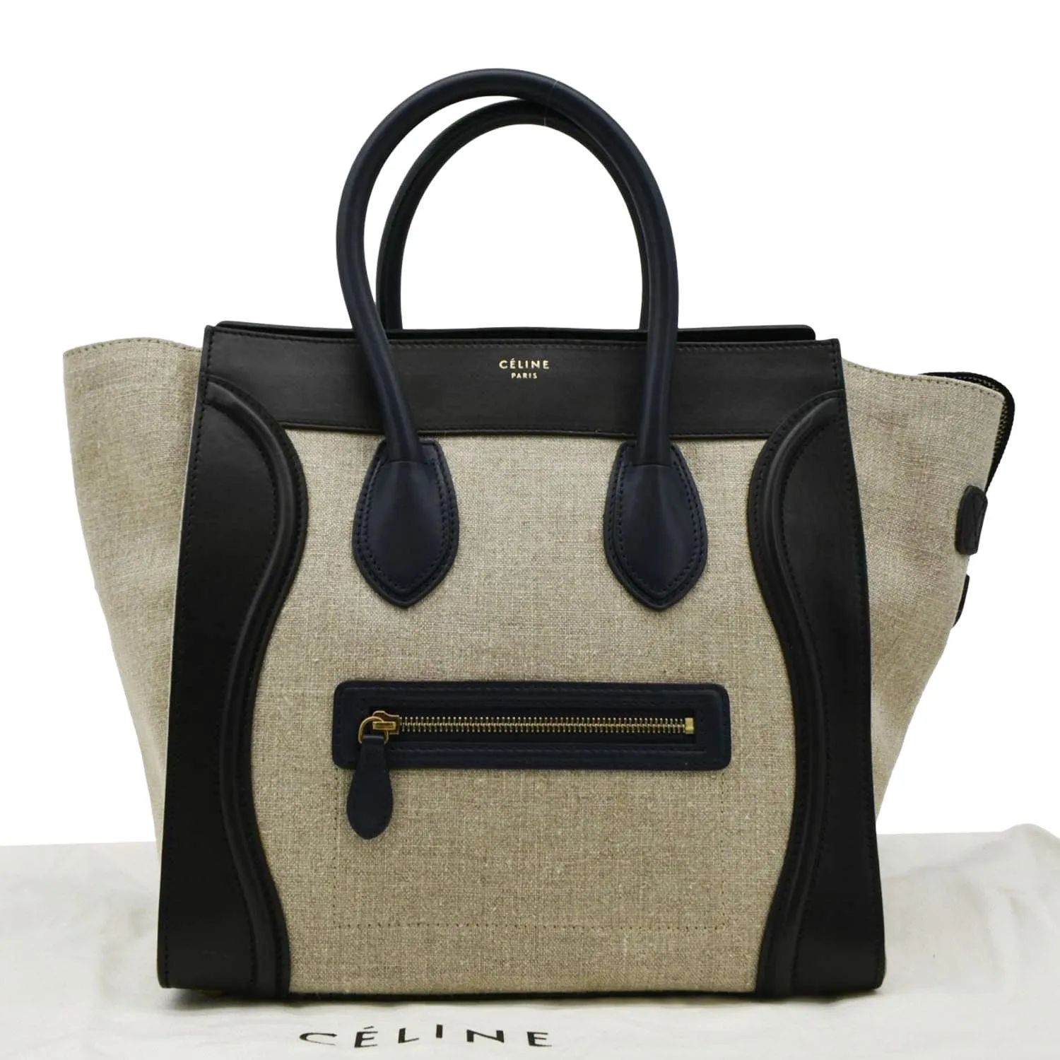 CELINE Mini Luggage Leather Tote Bag Tricolor