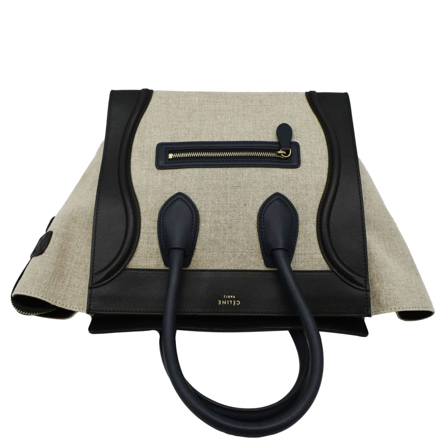 CELINE Mini Luggage Leather Tote Bag Tricolor
