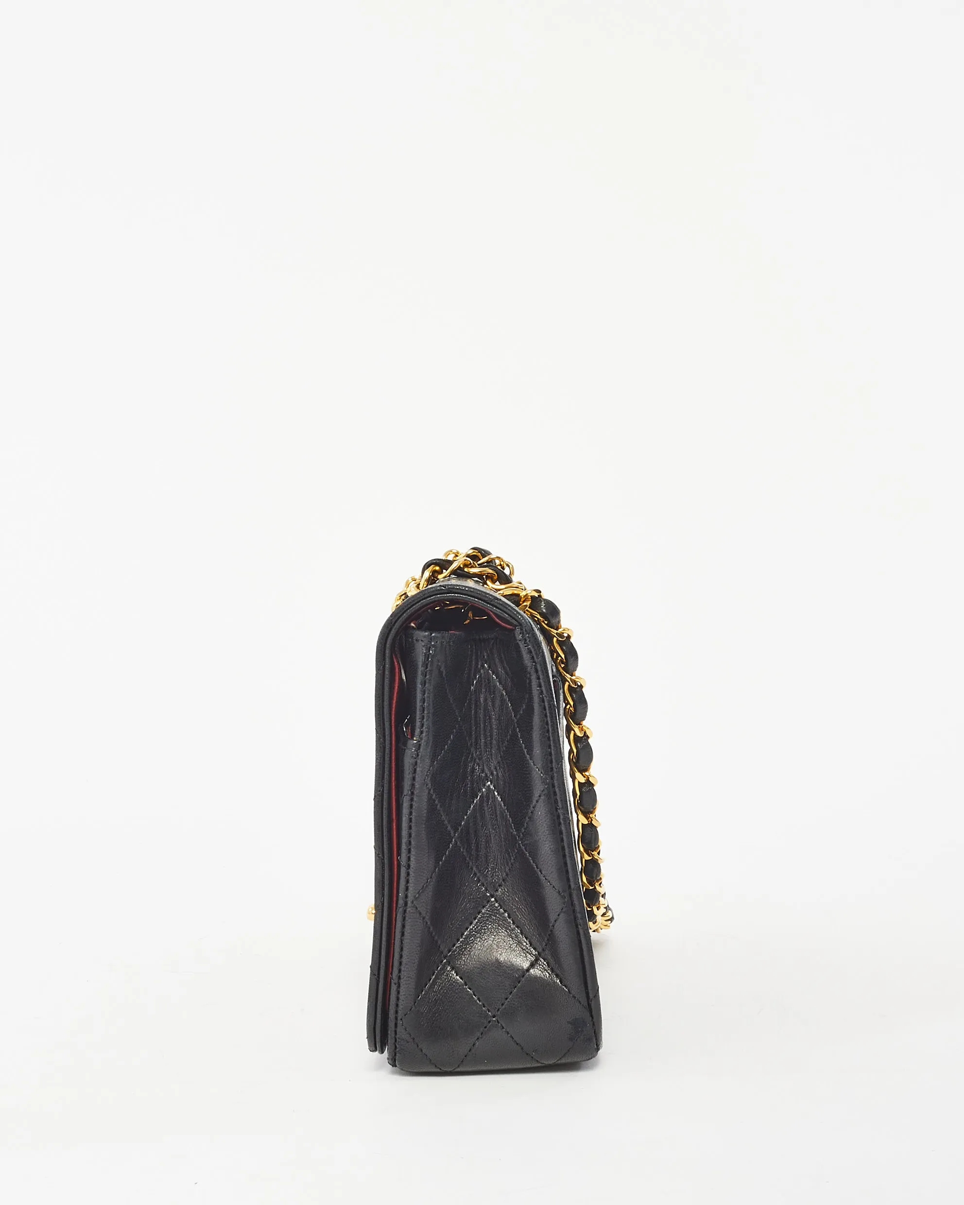 Chanel Vintage Black Leather Full Flap Bag