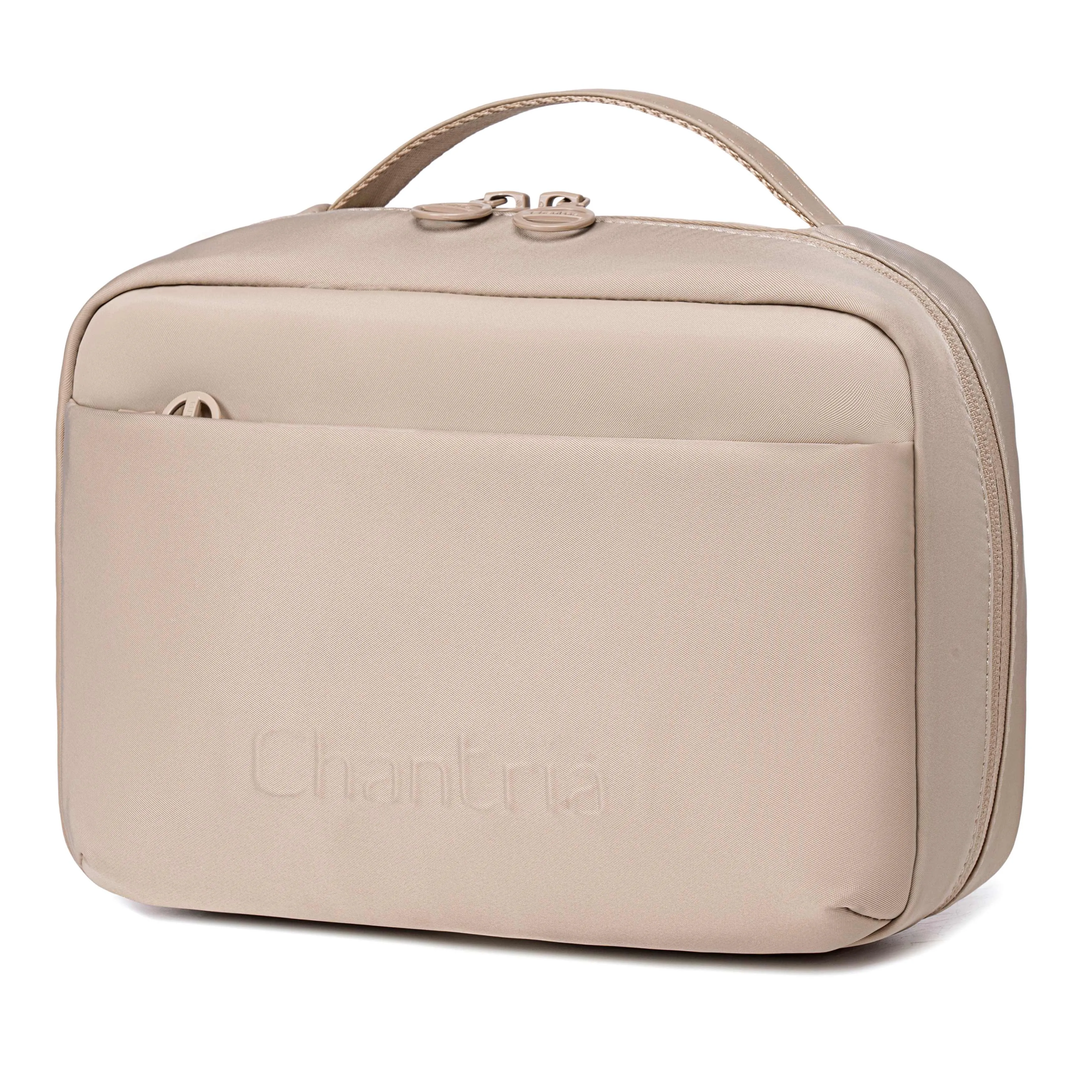 Chantria Premium Lightweight Carry All Cosmetic Bag for Women Water Resistant Multifunctional Clutch Bag with Multiple Pockets and 180° Degree Opening, CB00793