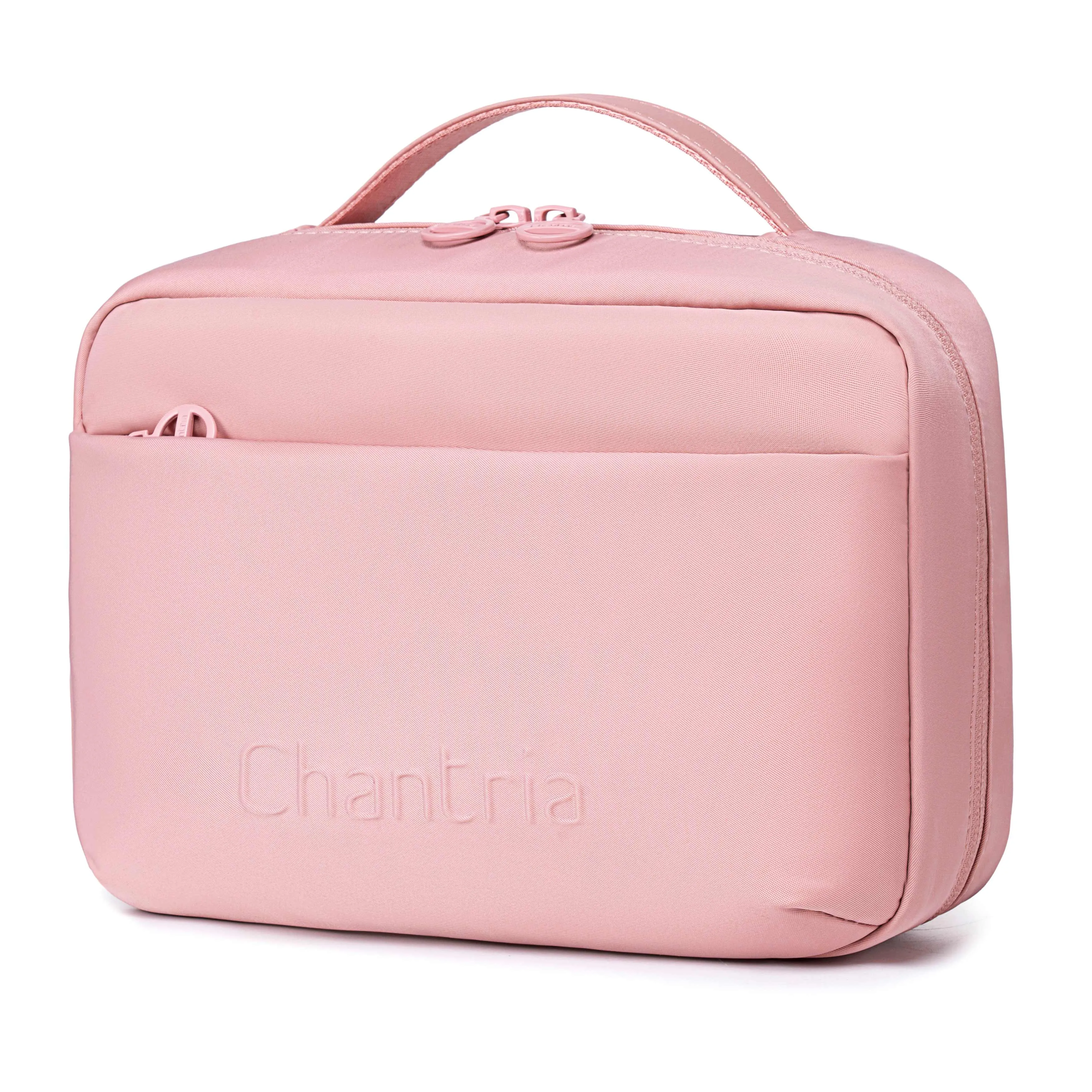 Chantria Premium Lightweight Carry All Cosmetic Bag for Women Water Resistant Multifunctional Clutch Bag with Multiple Pockets and 180° Degree Opening, CB00793