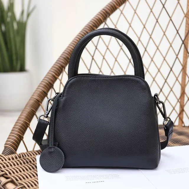 Chic First Layer Cowhide Leather Women Handbag 2 Sizes