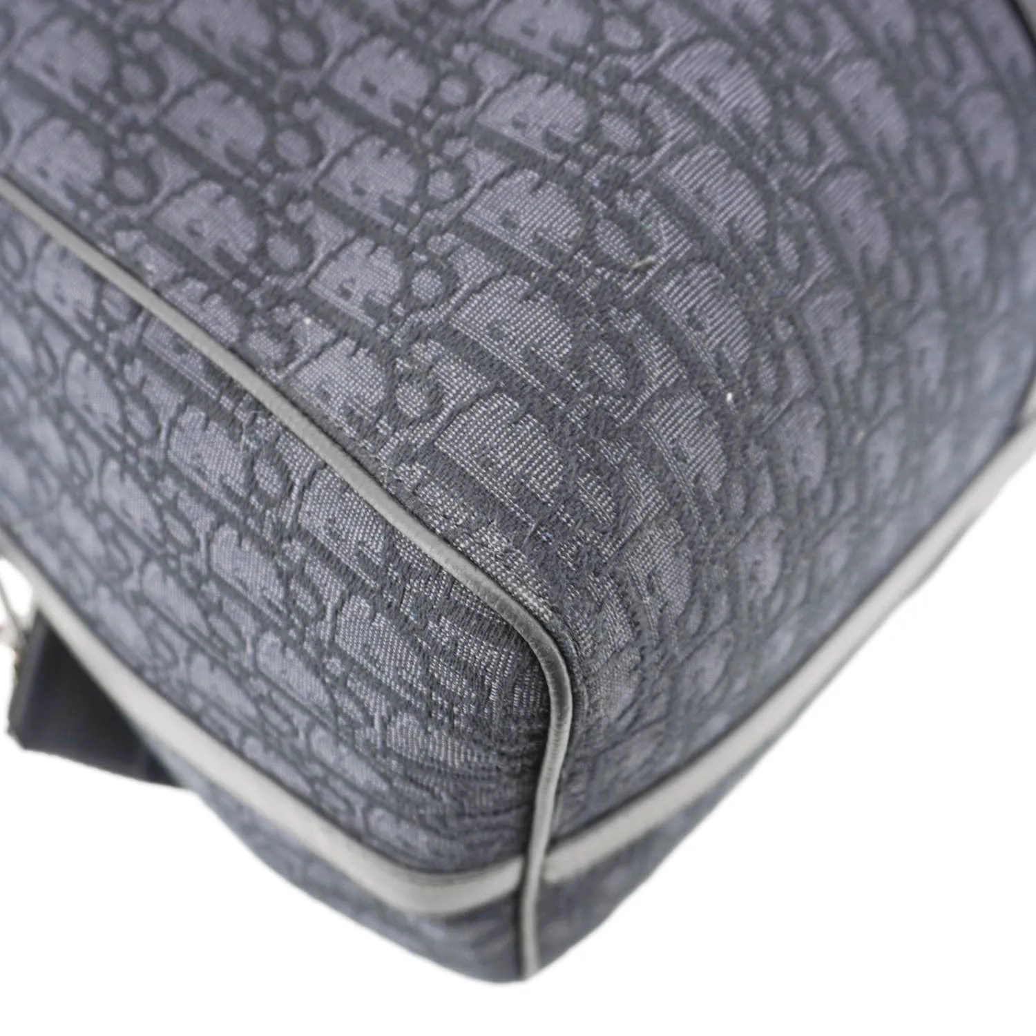 CHRISTIAN DIOR Diorissimo Canvas Duffle Bag Black