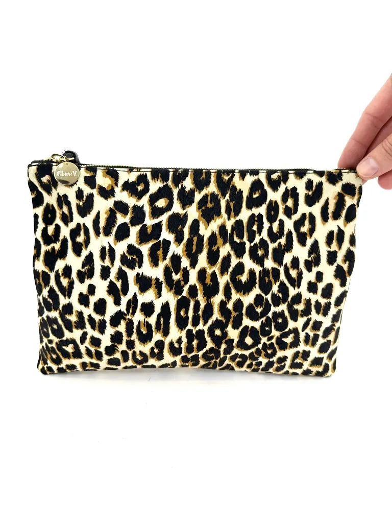 Clare V. x Equipment Leopard Print Clutch