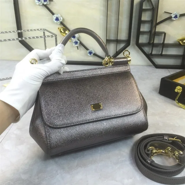 classic designer ladies new leather luxury handbag