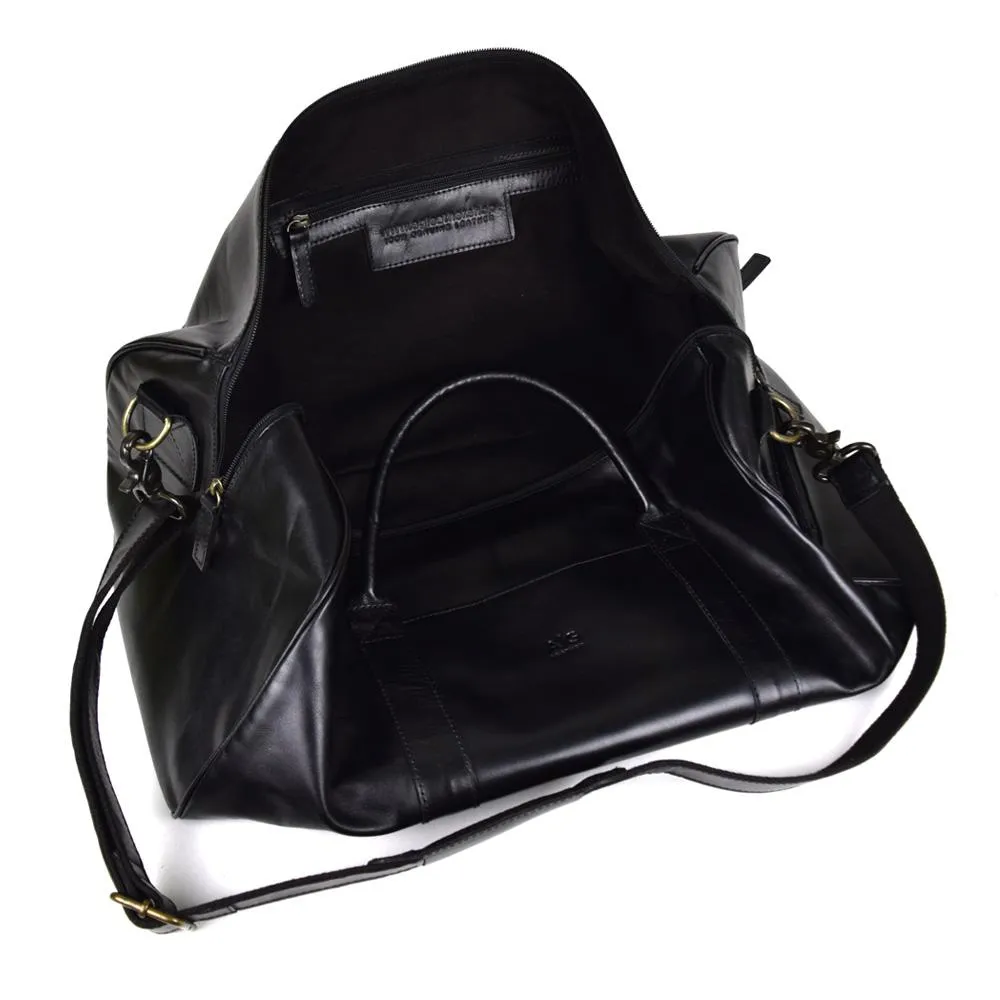 Classic Duffel in Black Leather - Final Sale: No Returns or Exchanges