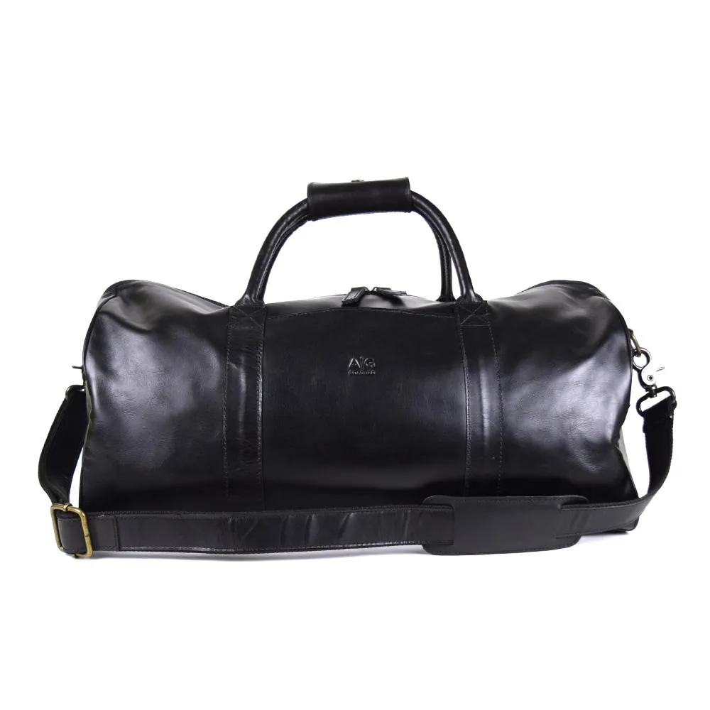 Classic Duffel in Black Leather - Final Sale: No Returns or Exchanges