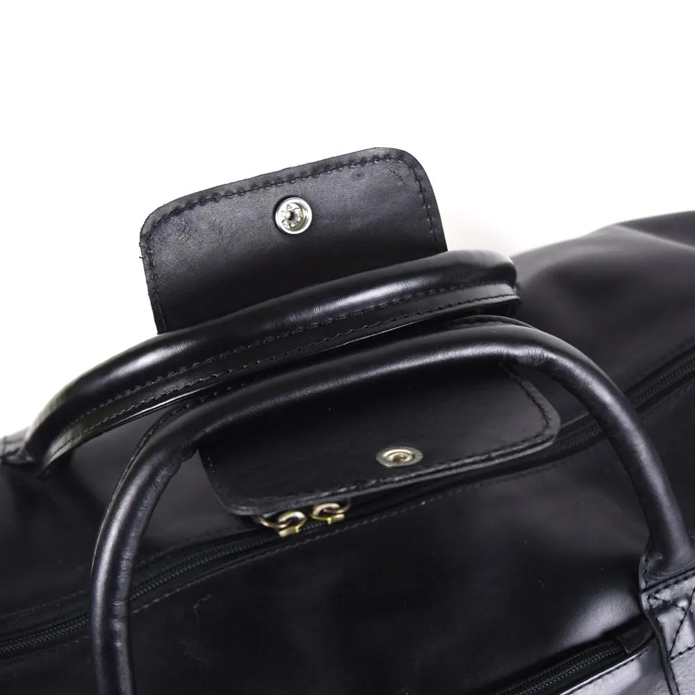 Classic Duffel in Black Leather - Final Sale: No Returns or Exchanges