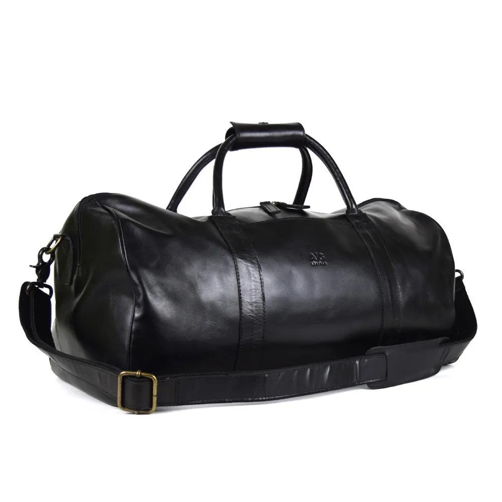 Classic Duffel in Black Leather - Final Sale: No Returns or Exchanges
