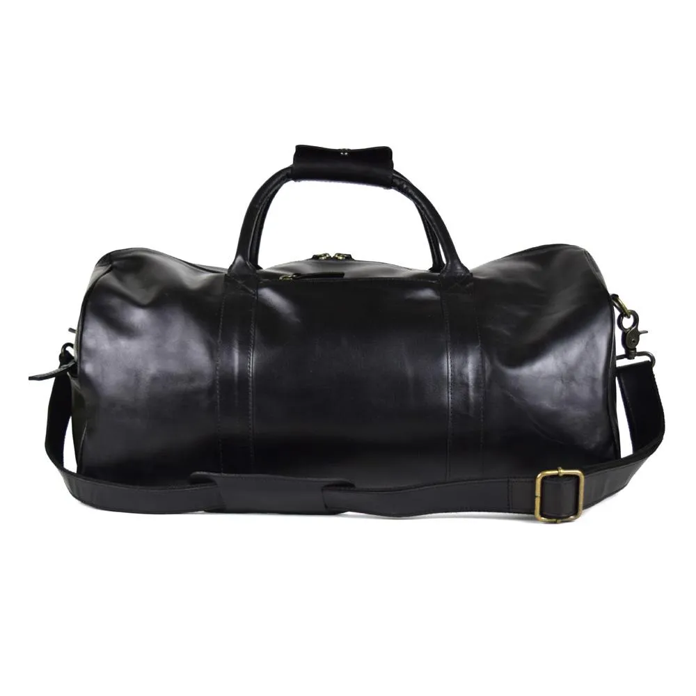 Classic Duffel in Black Leather - Final Sale: No Returns or Exchanges