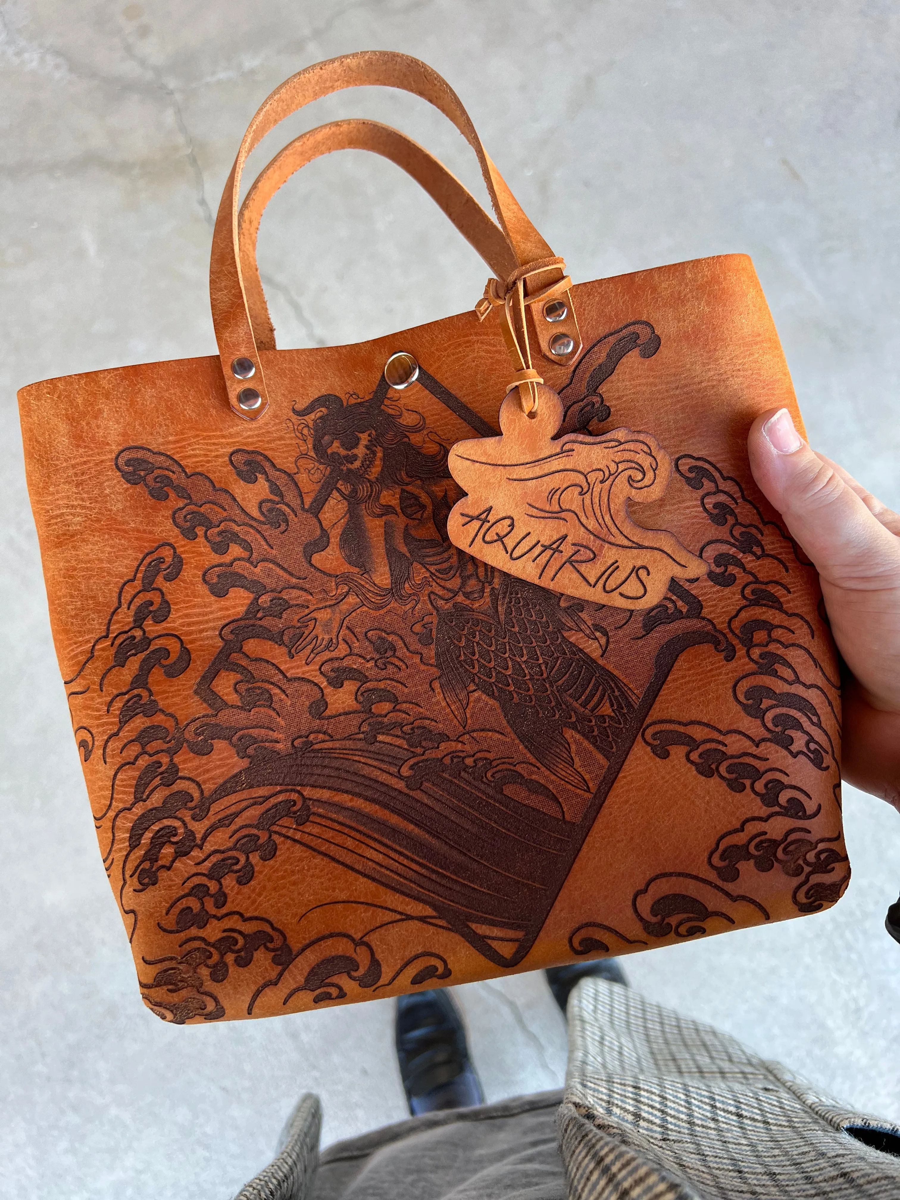 Classic Mini Tote: Aquarius Zodiac