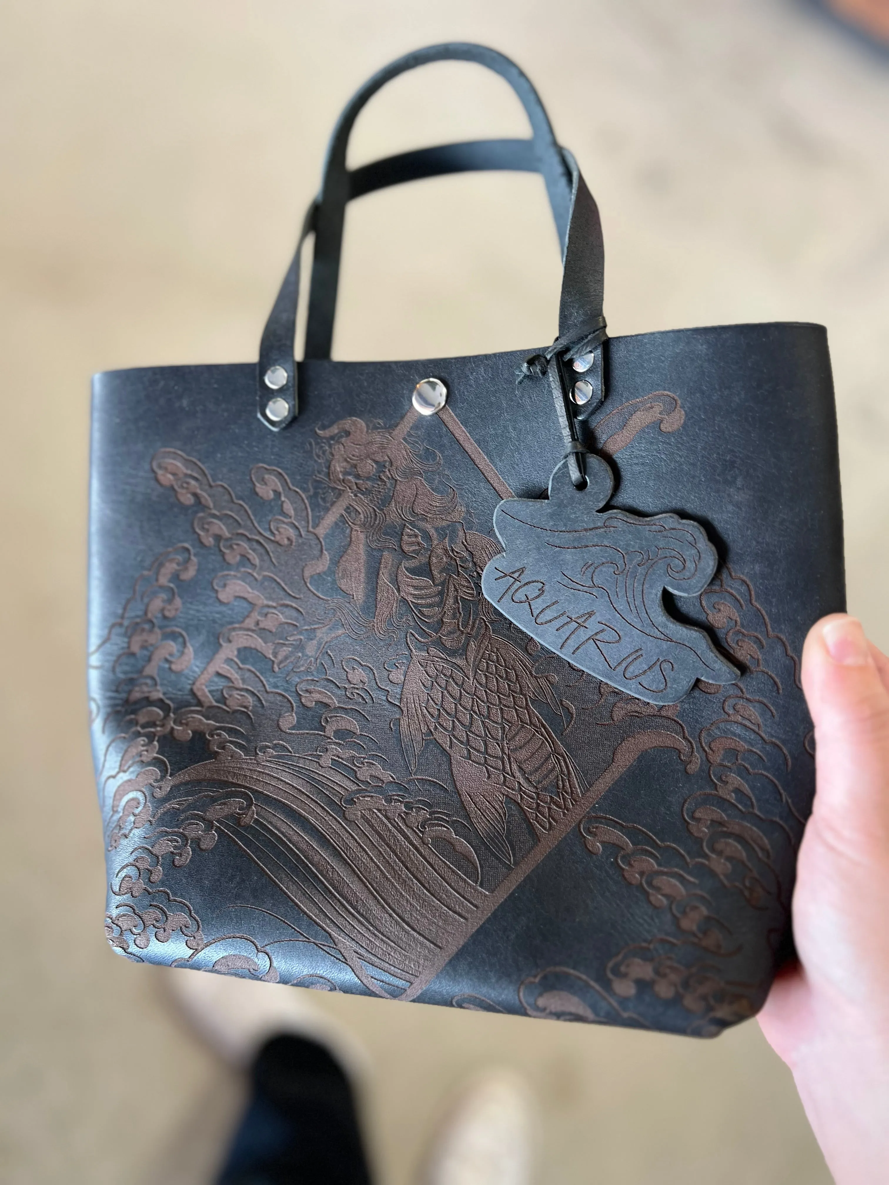 Classic Mini Tote: Aquarius Zodiac