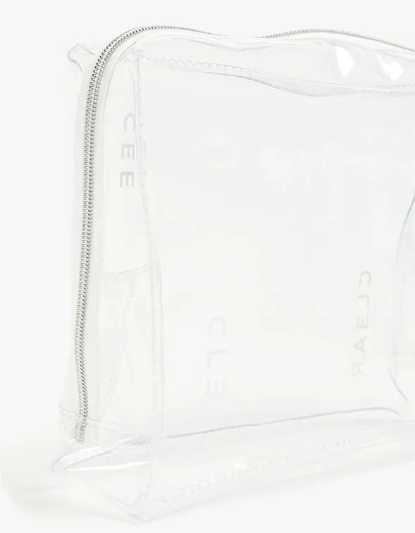 Clear Large Cosmetic Case - Transparent