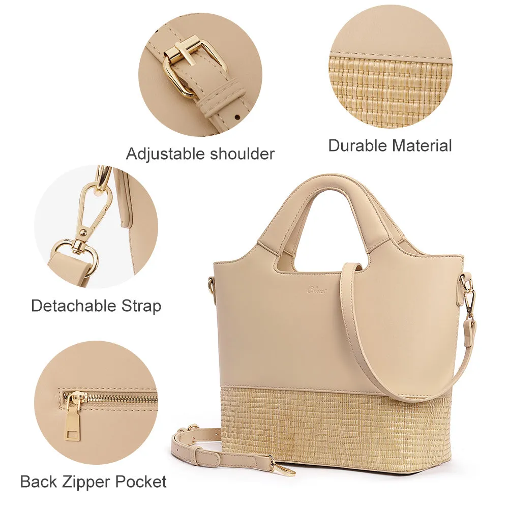 CLUCI Handbags for Women Leather Tote Shoulder Bag Big Capacity Fashion Handbags Wallet Top Handle Satchel Purse