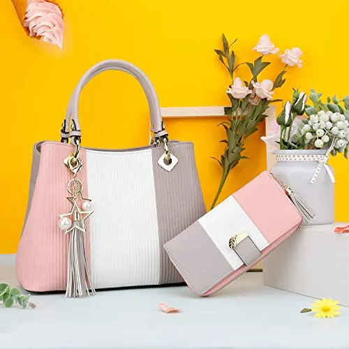 Colorful Handbag with Multiple Pockets