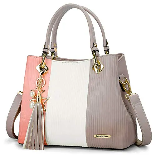 Colorful Handbag with Multiple Pockets