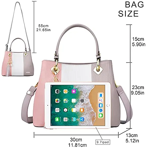 Colorful Handbag with Multiple Pockets