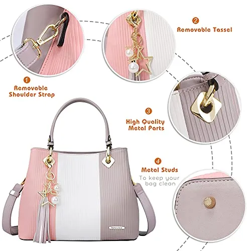 Colorful Handbag with Multiple Pockets