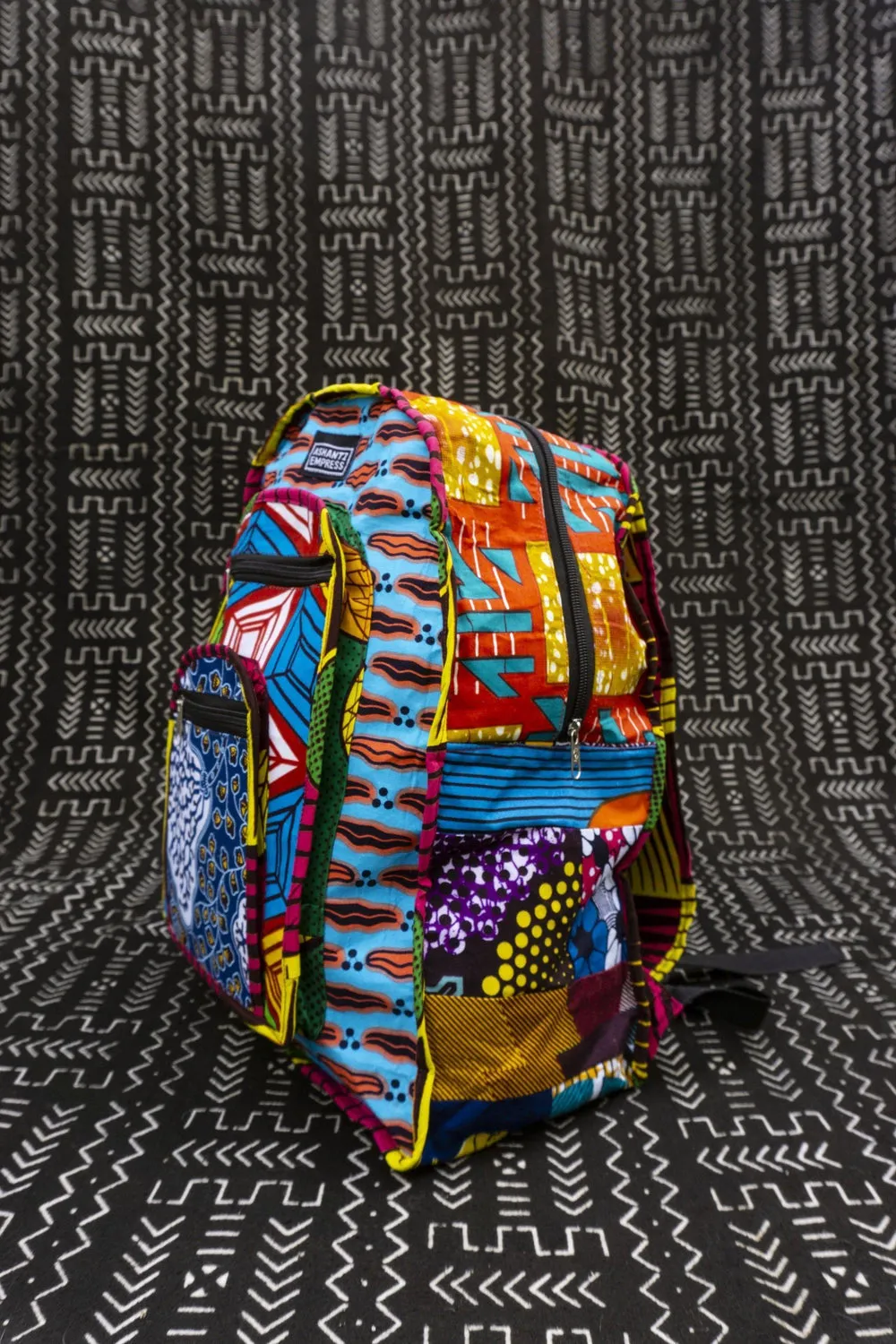 Colour Me Crazy Patchwork African Print Backpack