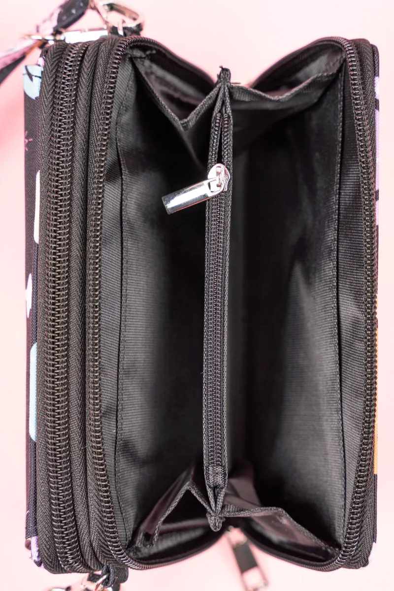 Come On Get Happy Crossbody Organizer Clutch