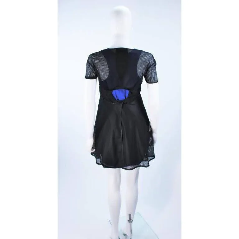 COMME DES GARÇONS Black Draped Mesh Net Dress Ensemble | Size S
