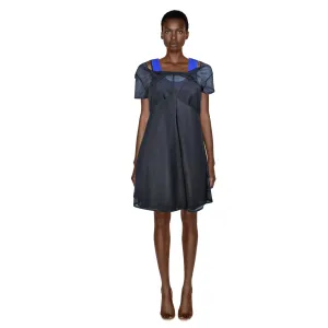 COMME DES GARÇONS Black Draped Mesh Net Dress Ensemble | Size S