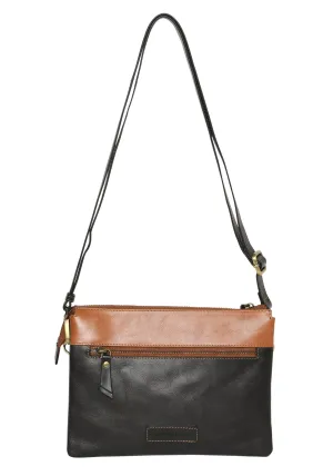 Cosgrove & Co - Amelia Cross Body Travel Bag in Tobacco/Black