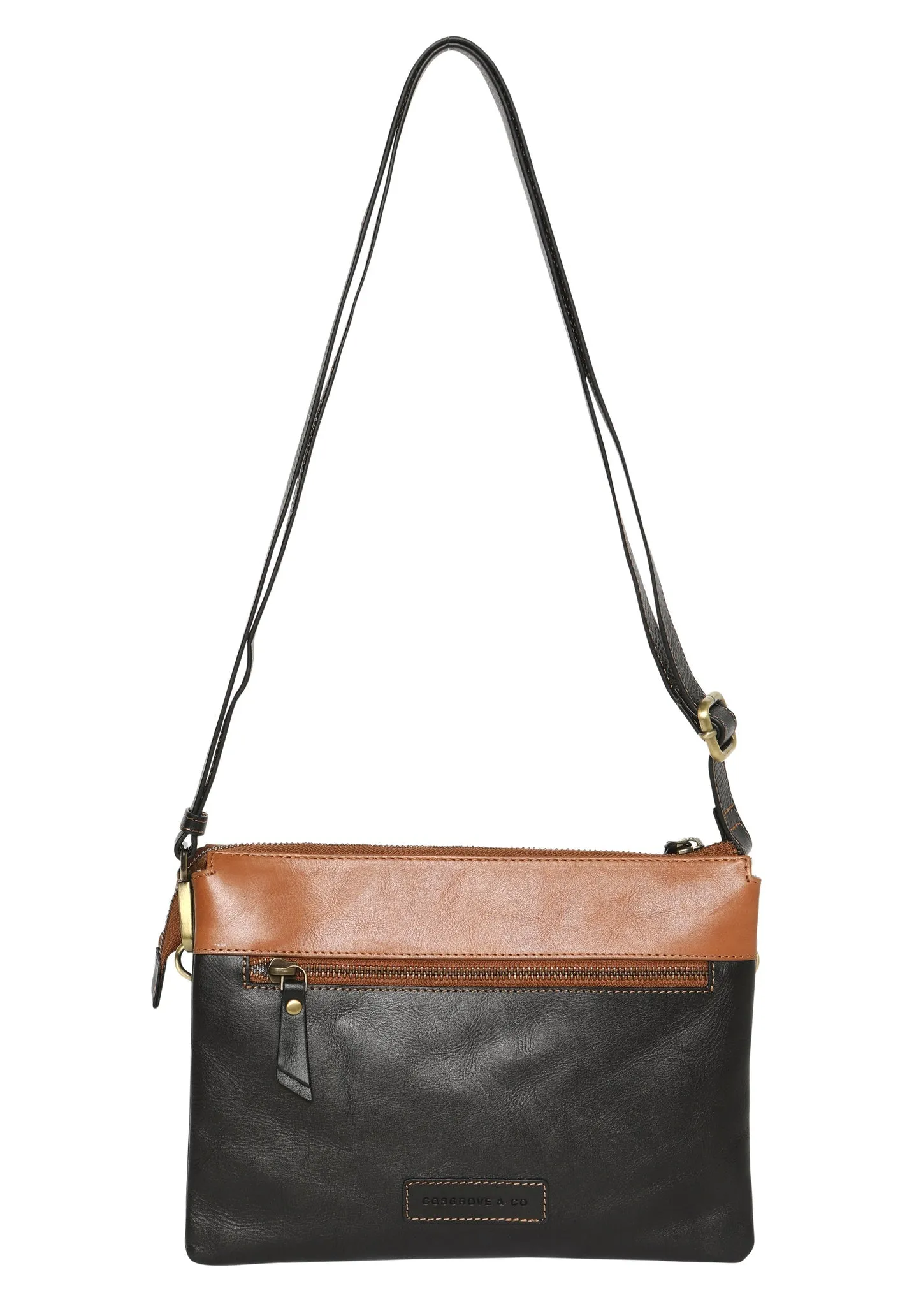 Cosgrove & Co - Amelia Cross Body Travel Bag in Tobacco/Black