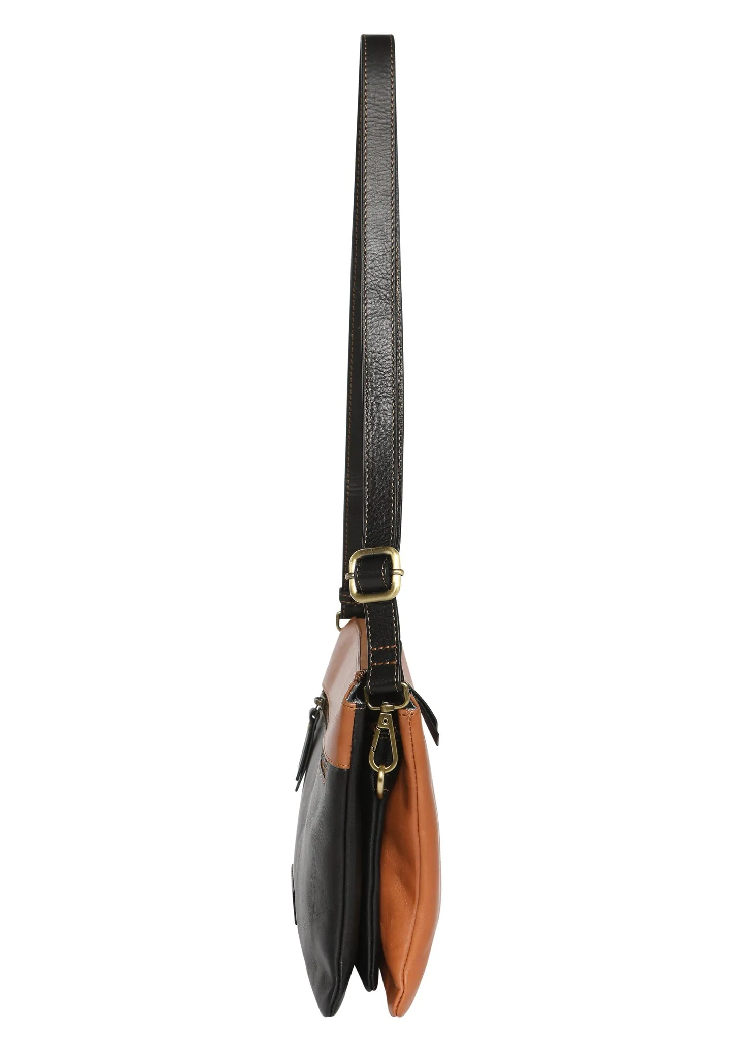 Cosgrove & Co - Amelia Cross Body Travel Bag in Tobacco/Black
