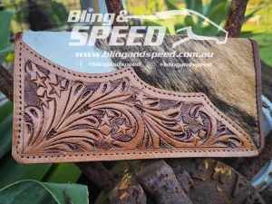 Cowhide and Leather Wallet