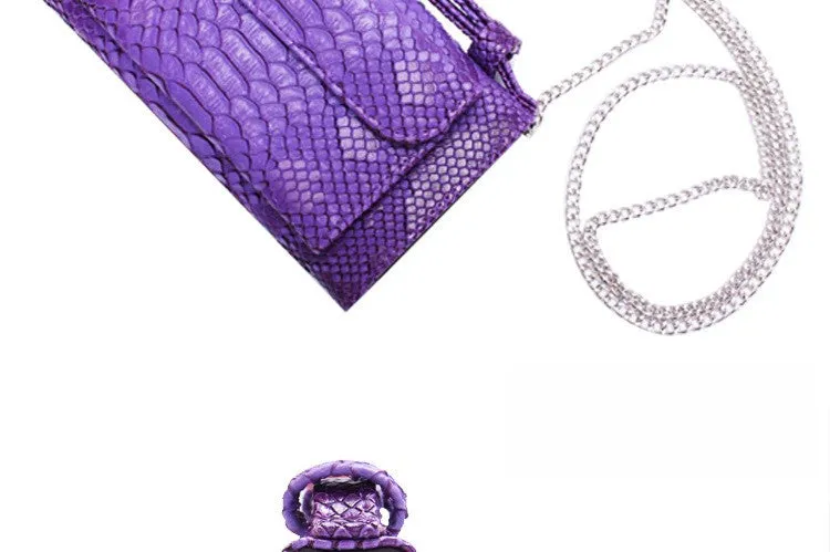 Cowhide Crocodile Leather Cross-body Handbags
