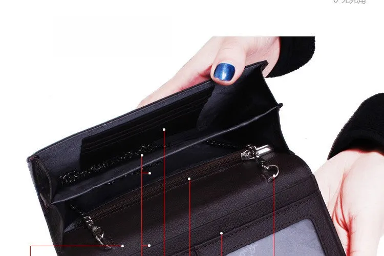 Cowhide Crocodile Leather Cross-body Handbags