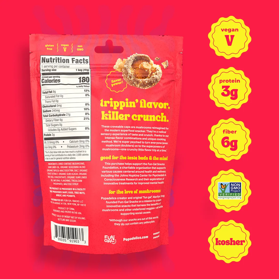 Crunchy Mushroom Chips-3 Pack Variety Option