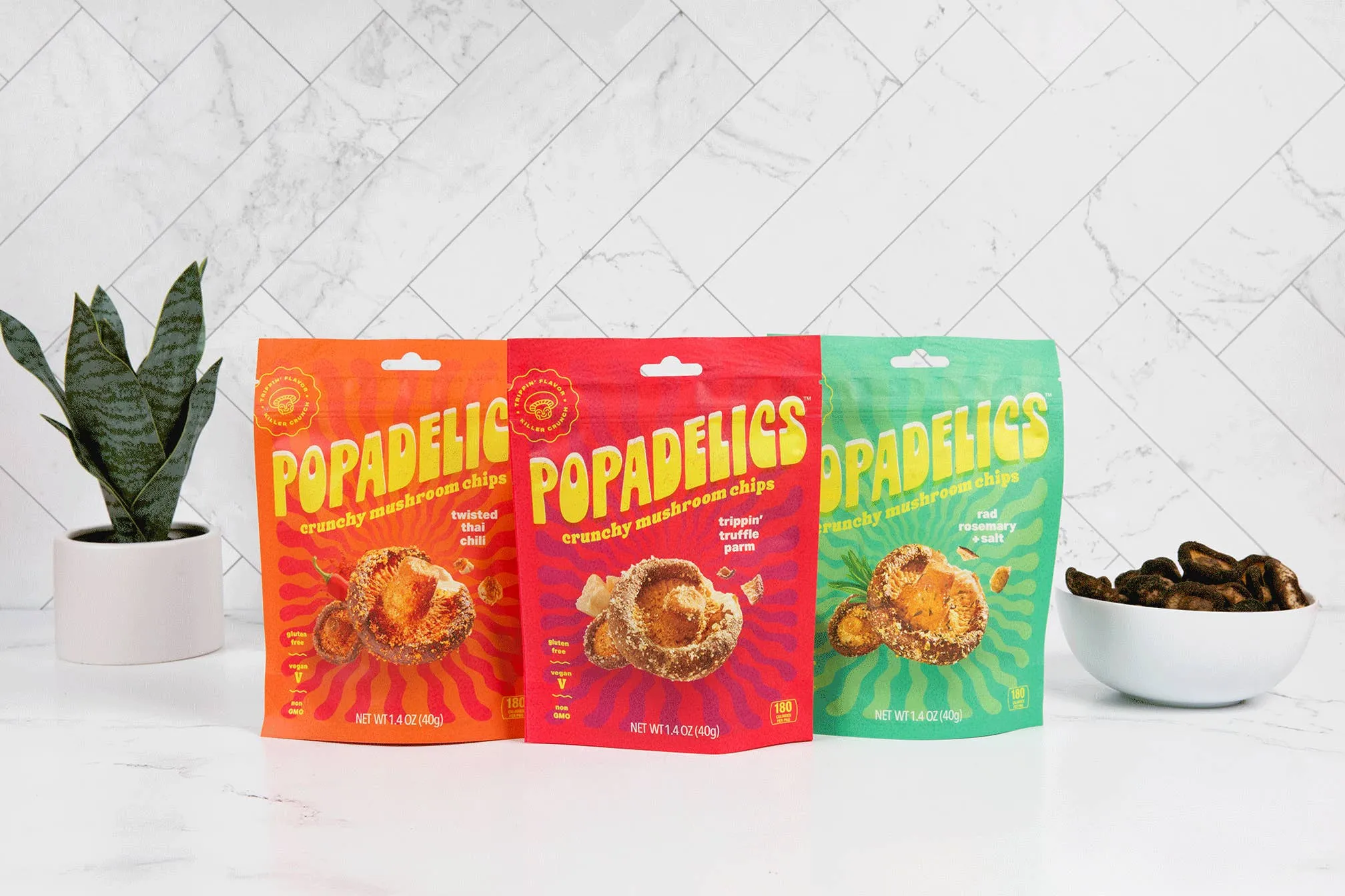Crunchy Mushroom Chips-3 Pack Variety Option